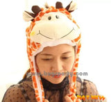 Animal Plush Hat Lion, TIger, Wolf, Elephant, Giraffe, Milk cow, Monkey