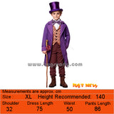 Willy Wonka Purple Kids Costume