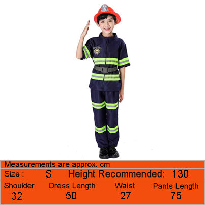 Blue Fire Fighter Costume