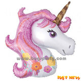 Pink Unicorn shaped balloon
