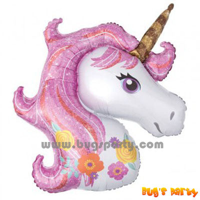 Pink Unicorn shaped balloon