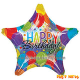 Birthday Star Shaped Balloon
