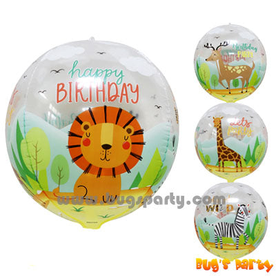 jungle animal 4 sides balloon