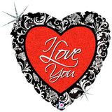 Love You Filigree Balloon