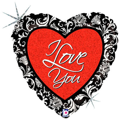 Love You Filigree Balloon