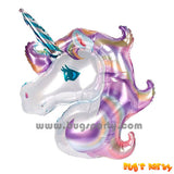 purple unicorn head shaped balloon