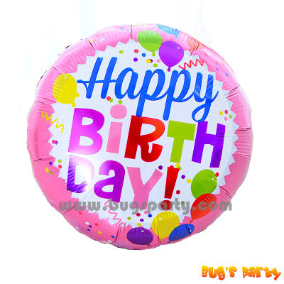 Colorful helium birthday balloon