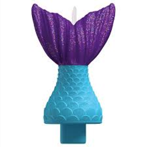 Molded Little Mermaid tail cake candle