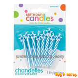 Baby blue color star tops candle with stripes