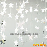 silver color stars string decoration
