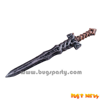 viking sword with snake pattern