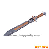 viking sword with skull pattern
