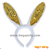 Gold sequin rabbit ears