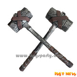 Viking Short Toy Weapon Plastic, Axe, Hammer, Knife