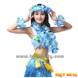 Blue color Hawaiian Luau Leis set