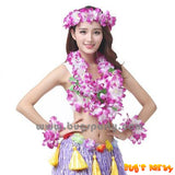 Purple color Hawaiian Luau Leis set