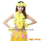 yellow color Hawaiian Luau Leis set