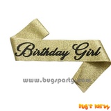 Glittering gold color sash