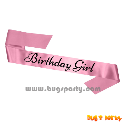 pink birthday girl sash