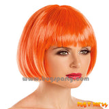 Orange color bob wig