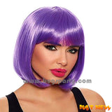 Purple color bob wig