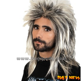 Rocker punk wig brown black