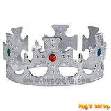 silver color king crown