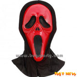 Red color plastic scream mask