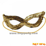 sequin gold masquerade cat mask