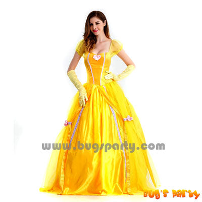 Yellow princess dress for adult