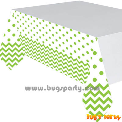 Kiwi Green Chevron Table Cover