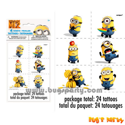Despicable Me Temp Tattoos