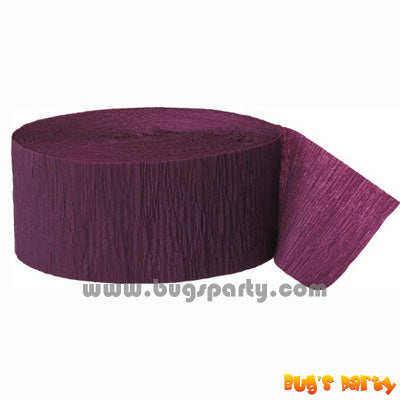 Crepe Streamer Burgundy