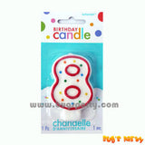 Number 8 Polka Dots Candle