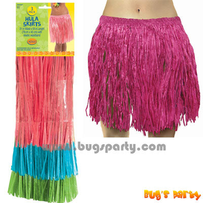 3 Hula Skirts 3 colors