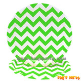 Kiwi green color Plates Chevron