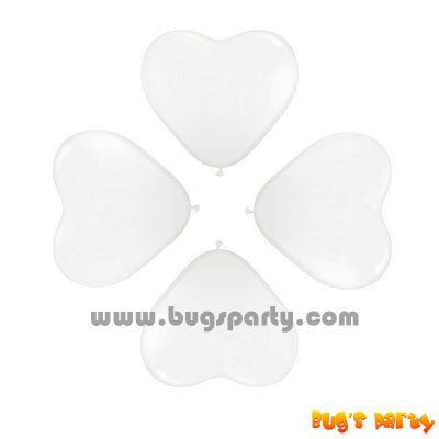 Balloon 6in Heart White