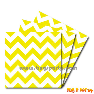 Yellow Chevron Napkins