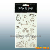 Pen Ink Baby Stickers