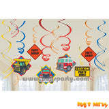 Construction Tonka Swirls Deco