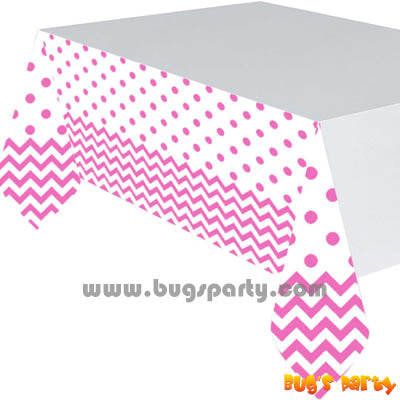 Pink color Chevron Table Cover
