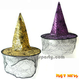 Witch Hat with Spider Web print