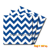 Blue Chevron Napkins