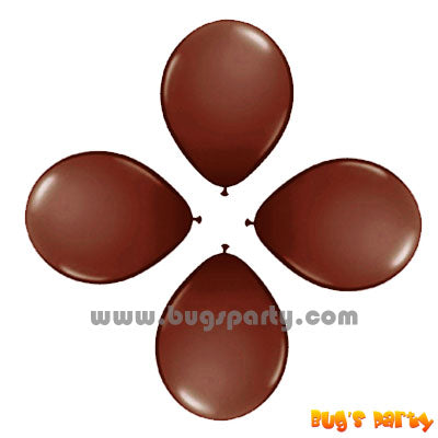 Balloon 6in Rnd Brown