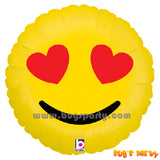 Smiley Heart Eyes Balloon