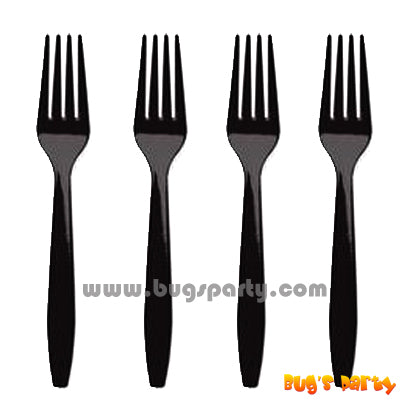 Black color plastic Forks