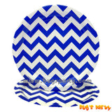 Blue Chevron Plates