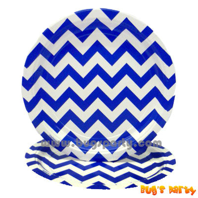 Blue Chevron Plates