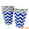 Blue Chevron Paper Cups