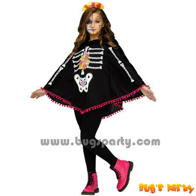 Costume Skele Poncho Chd